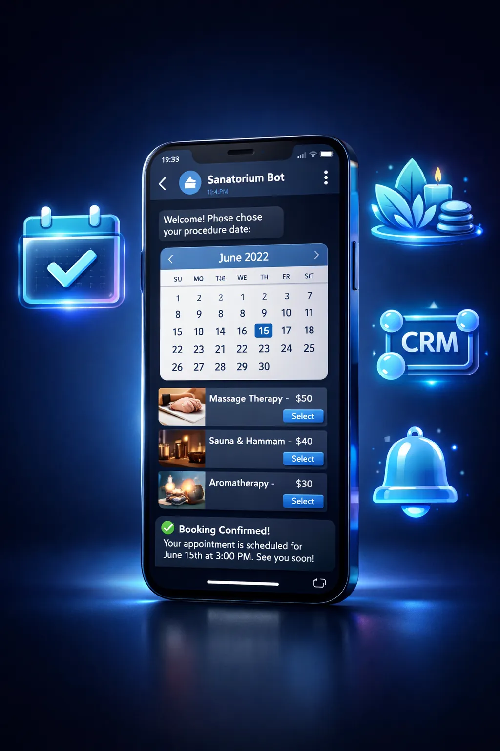 Кейс: Telegram-бот записи на процедуры для санатория Акваградъ