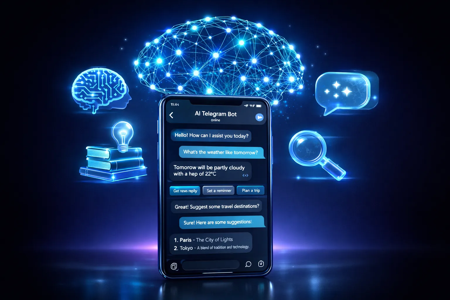 Умный Telegram-бот с AI — понимание естественной речи и NLU